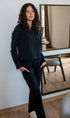 Women Fall Pajama Set Black sweatshirt + pants